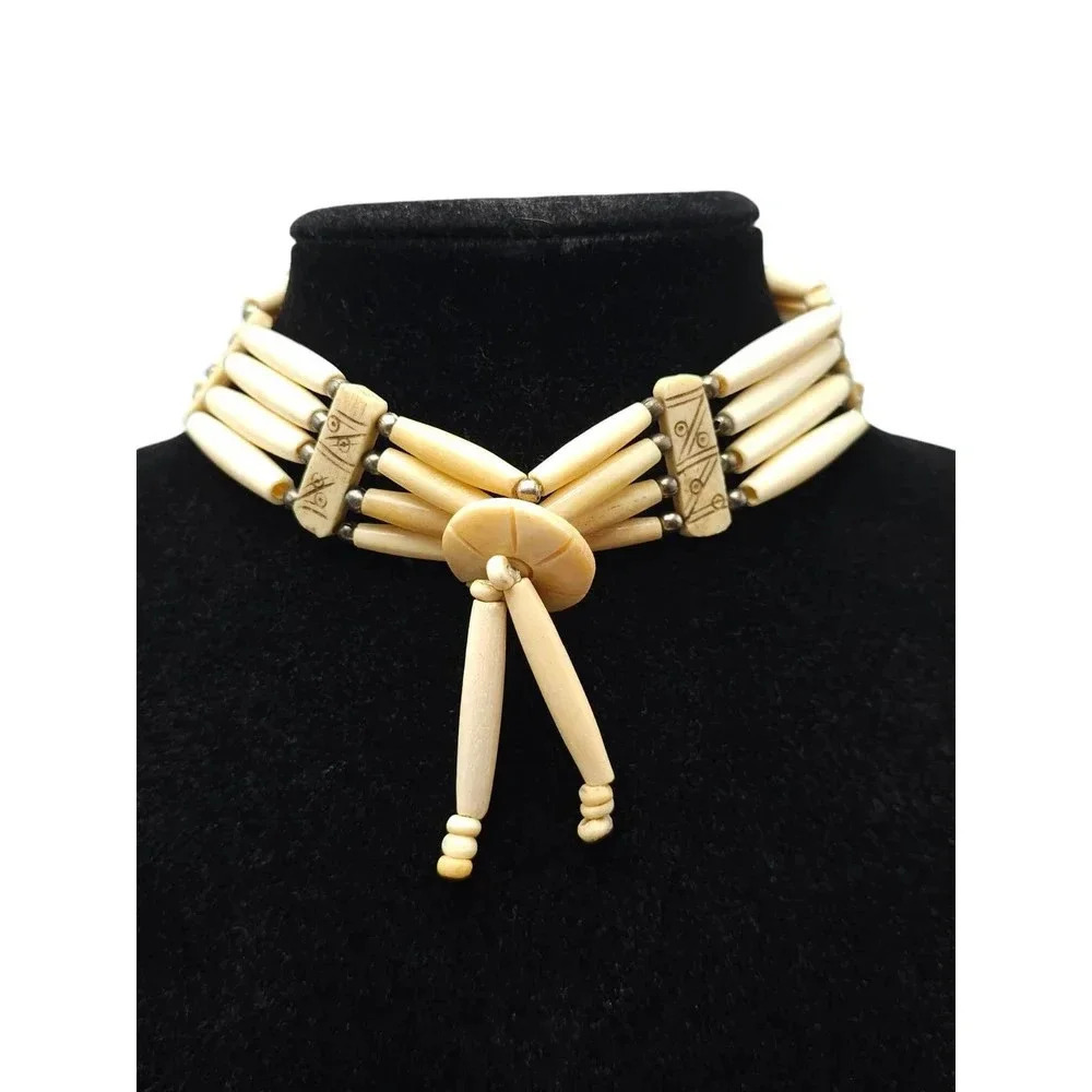Southwestern Geronimo Regalia Pow Wow Choker Necklace Vintage
